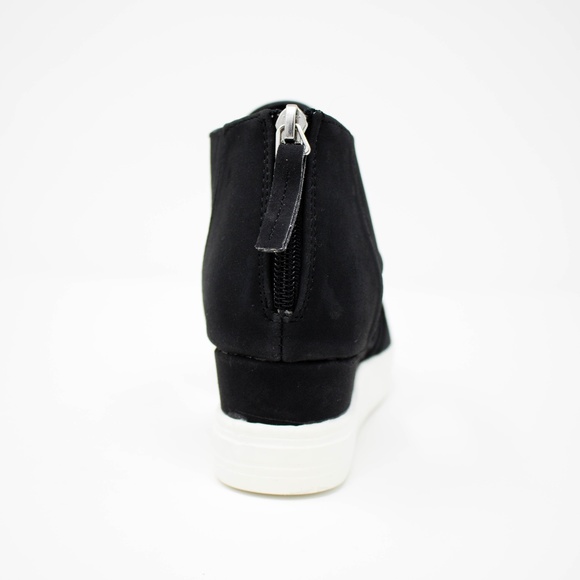 MELODY Cut-Out Wedge Sneaker - Black - Picture 4 of 5